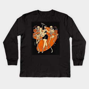 Haloween Pin up Kids Long Sleeve T-Shirt